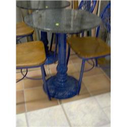 GREEN MARBLE TOP TABLE