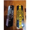 Image 2 : Two Union oil porcelain hose tags and Texaco visor reminder