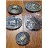 Image 1 : Four vintage Hesston belt buckle & 1 Westernn