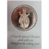 Image 1 : Glory to God bronze medal Christmas Card. Depicts Christ the Child. May the spirit of Christmas abid
