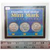 Image 1 : Franklin Half Dollar Mint Mark Collection. Includes 1951, 1952D & 1954S.
