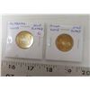 Lot of 2 U.S Gold Plated States Quarters. Includes 2003D Alabama & 2003D Maine.