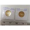 Image 1 : Lot of 2 U.S Gold Plated States Quarters. Includes 2003D Alabama & 2003D Maine.