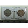 Image 1 : 1944, 1945 canada half-dollars .800 silver A.U55