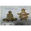 Image 1 : Royal regiment of canadian artilerry & royal canadian air-force cap-badges