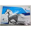 Image 2 : One of a kind premium art prints 11"x17" winter horse & cheetah by canadian artish signed electric i