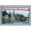 Image 1 : Quarters of the 20th Century. 4 Canadian 25 Cents including Silver George V, George VI & Elizabeth, 