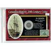Image 1 : Canada’s Historic 20th Century Coins: 5 Cents Beaver Reverse. Includes 1949 Canadian Stamp to commem