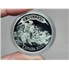 Image 2 : 2014 $5 Bank Note Series: Saint George Slaying Dragon. 99.99% pure Silver. Proof. Housed in its orig