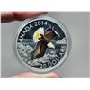 Image 2 : 2014 $20 Bald Eagle. Colourized 99.99% pure Silver. Housed in its original RCM case & box of issue.