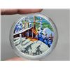 Image 2 : 2016 $20 Ski Chalet. Colourized. 99.99% pure Silver. Proof. Housed in its original RCM case & box of