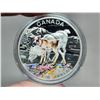 Image 2 : 2016 $20 Baby Caribou & Mother. Colourized. 99.99% pure Silver. Proof. Housed in its original RCM ca