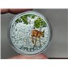 Image 2 : 2015 $20 Baby Animals: The Deer Fawn Stamp & Coin Set. 99.99% pure Silver Colourized White-Tailed De