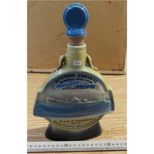 Manitowoc submarine operation redfin jim beam decanter bottle