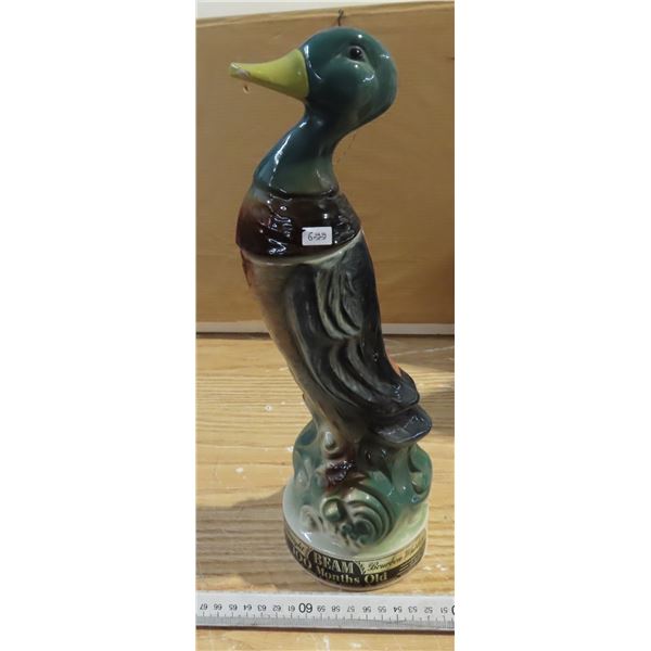 1957 proud mallard duck whisky decanter C miller empty