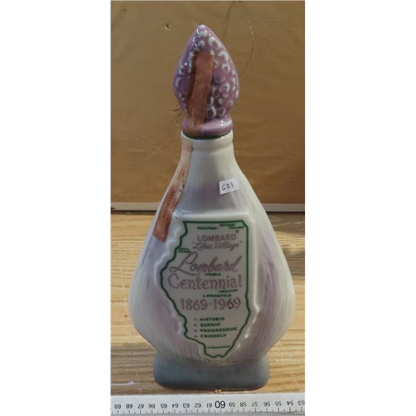 Vintage of lombard centennial Lilac jim beam whisky bottle