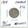 Image 1 : 1918 Canadian silver 10 cent coin
