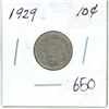 Image 1 : 1929 Canadian silver 10 cent coin