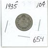 Image 1 : 1935 Canadian silver 10 cent coin