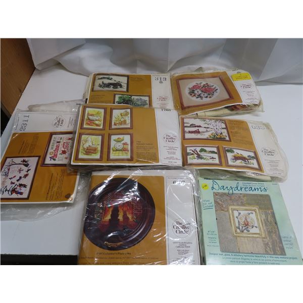 assorted cross stich craft lot