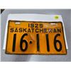 Image 1 : Wow! Saskatchewan 1929 license plate:  16 - 116