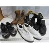 Image 1 : Shoe lot two new pairs of boots work boots shoes and cleated soccer shoes