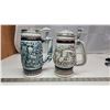 Image 3 : Pair of Avon Collector's beer steins - Vintage cars & Trains