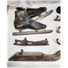 Image 3 : Collection of Antique ice skates and 2 hockey pucks