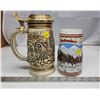 Image 1 : Pair of Collector's beer stein/mug - Avon's "Gold Rush" & Budweiser mug