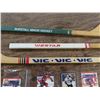 Image 2 : 3 x Mini Sticks (Wooden)/ Various Hockey Cards