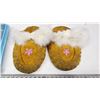 Image 3 : Moose hide infant mocassins & NOS Zellers doll shoes - sealed