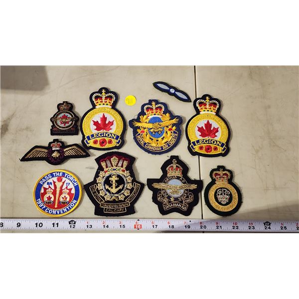 10 assorted Military patches