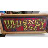 Image 4 : "Whiskey 25 cent" wooden light up sign, look a like stain glass cover (plastic) - tested works