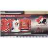 Image 4 : Set of 3 - Team Canada hockey jersey's "through the ages" commemorative wall plaques - 16"x7"H