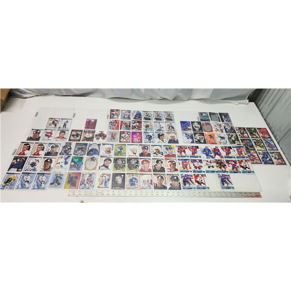 13 sheets of assorted Hockey cards