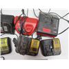 Image 3 : lot of battery chargers - dewalt, milwaukee, albion, porter cable