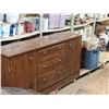 Image 1 : 3 Drawer & 2 Cupboard Dresser - Brown