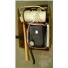 Image 1 : wire. Toolbelt, organizer, hammer pry bar and misc.