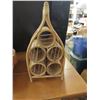 Image 7 : 4pc shelf package - 3 hanging shelves and 1 wicker wine rack