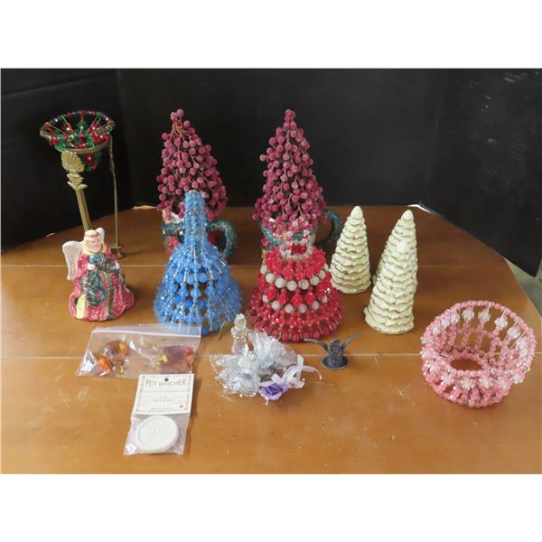 Lot of Decorative Christmas themed items - trees, etc.