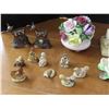 Image 2 : Collection of assorted figurines - fish, mouse, flowers, tea figures, etc.