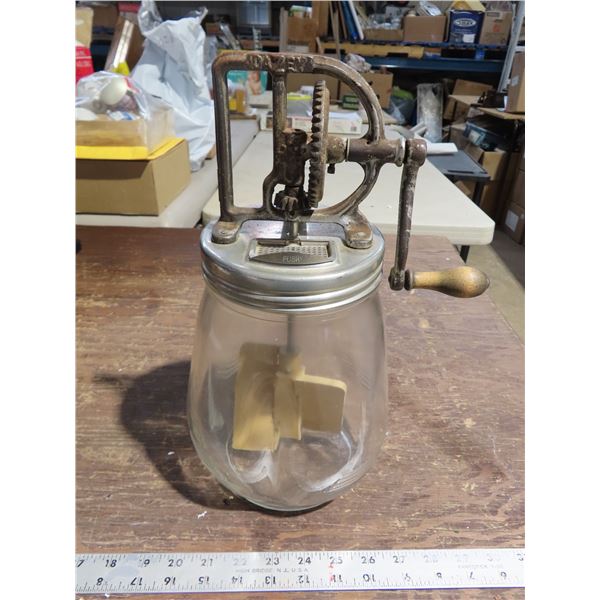 vintage glass butter churn - Dazey No. 4