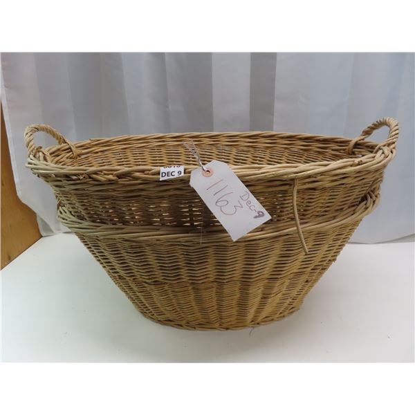 wicker laundry baskets