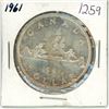 Image 1 : 1961 Canadian silver voyageur 1 dollar coin