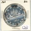Image 1 : 1963 Canadian silver voyageur 1 dollar coin