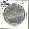 Image 1 : 1965 Lrg Beads, Canadian silver voyageur 1 dollar coin