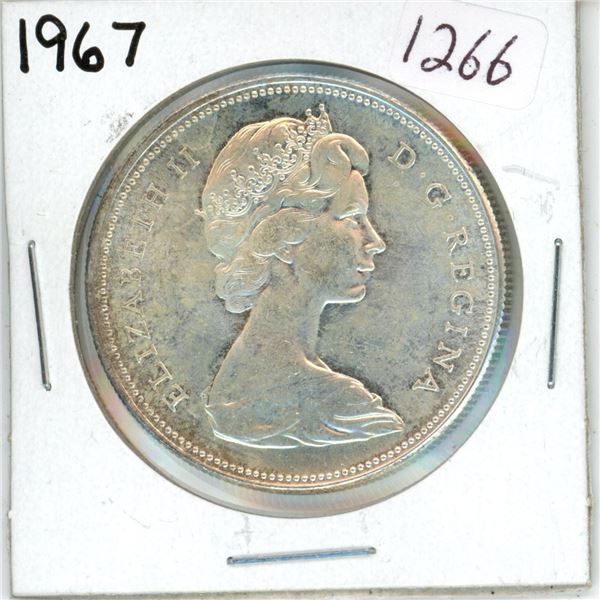 1967 Canadian silver  Goose  1 dollar coin