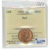 Image 1 : 1940 Canadian graded 1 cent coin - ICCS - MS65