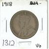 Image 1 : 1918 Canadian silver, 50 cent coin