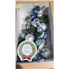 Image 2 : Green garland/tinsel & Wall hanging Christmas tree, w/ bell hanger